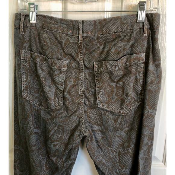 Sundry Python Joggers in Smoke Cotton Pants Ankle Zip Gray & Brown Size 27" - Picture 9 of 10